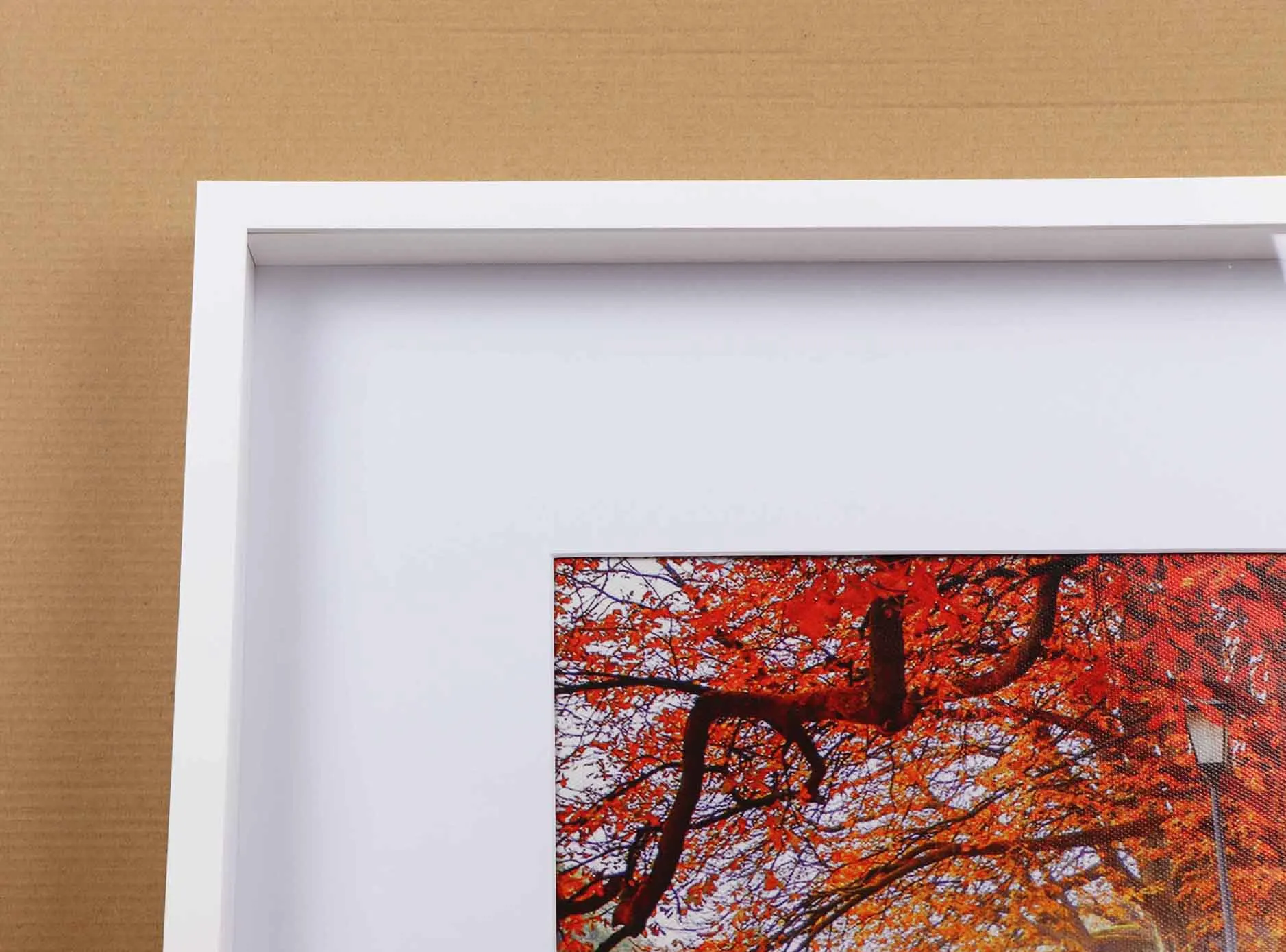 Большая рамка с ковриком (29x29 см) для картин теневая коробка MDF 20x20 дюймов