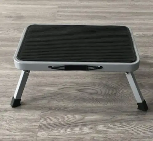 Folding One-step Foot Step Ladder Stool With Carry Handle Single Foldable Pedal Stool