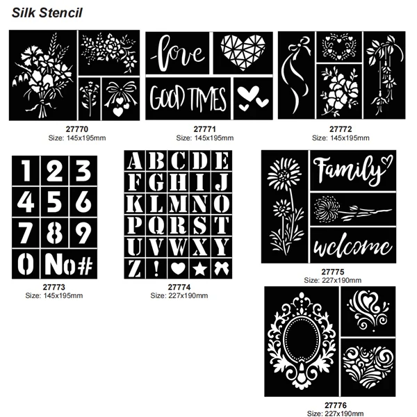 27770 Silk Screen Stencil Reusable Autumn Adhesive Stencils for Painting on Wood Decoration Fabric Mug Glass DIY Home Decor