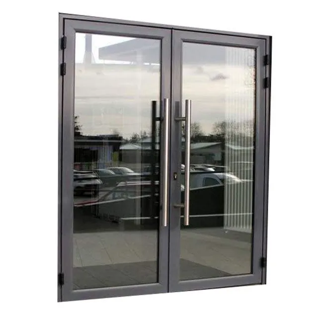 Modern Design double glazed aluminium glass swing door casement doors