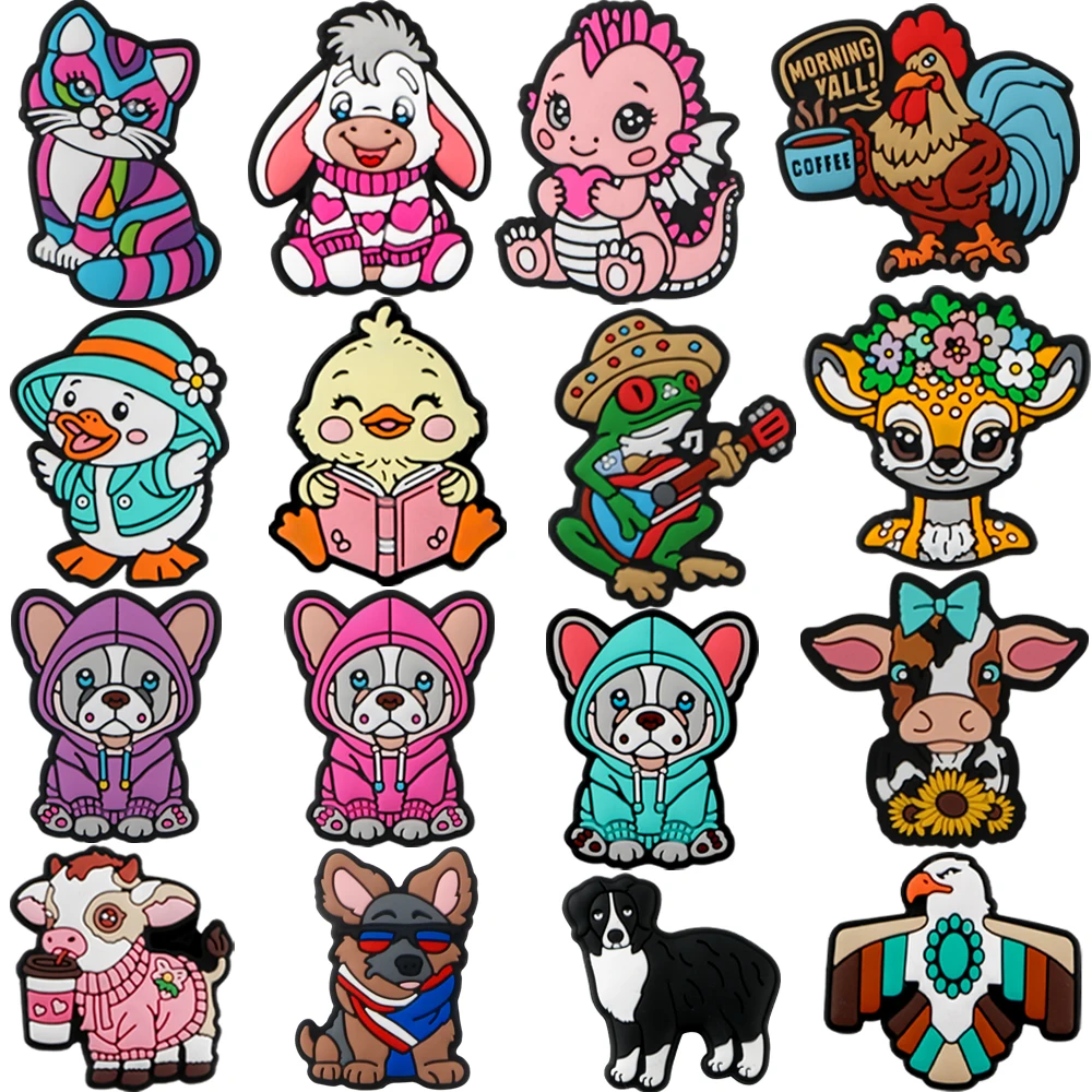 Fashion Food Grade DIY  Pacifier Chain Beaded Pen Accessories For Jewelry Making  Cartoon Animal Silicone Focal Beads