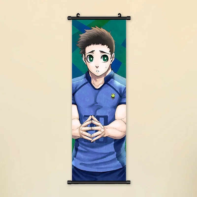 Custom Blue Lock Isagi Yoichi Bachira Meguru Chigiri Hyoma Hangable Wallscroll Posters Anime Wall Scroll