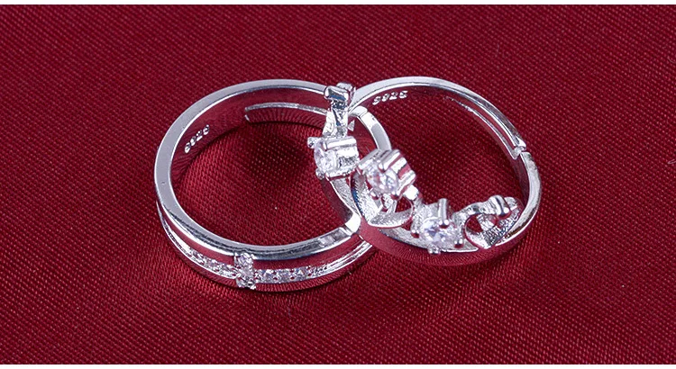 Комплект обещаний Anillo De Corona обручальное кольцо с регулируемым крестом и сердцем украшенное короной бриллиантами для свадьбы