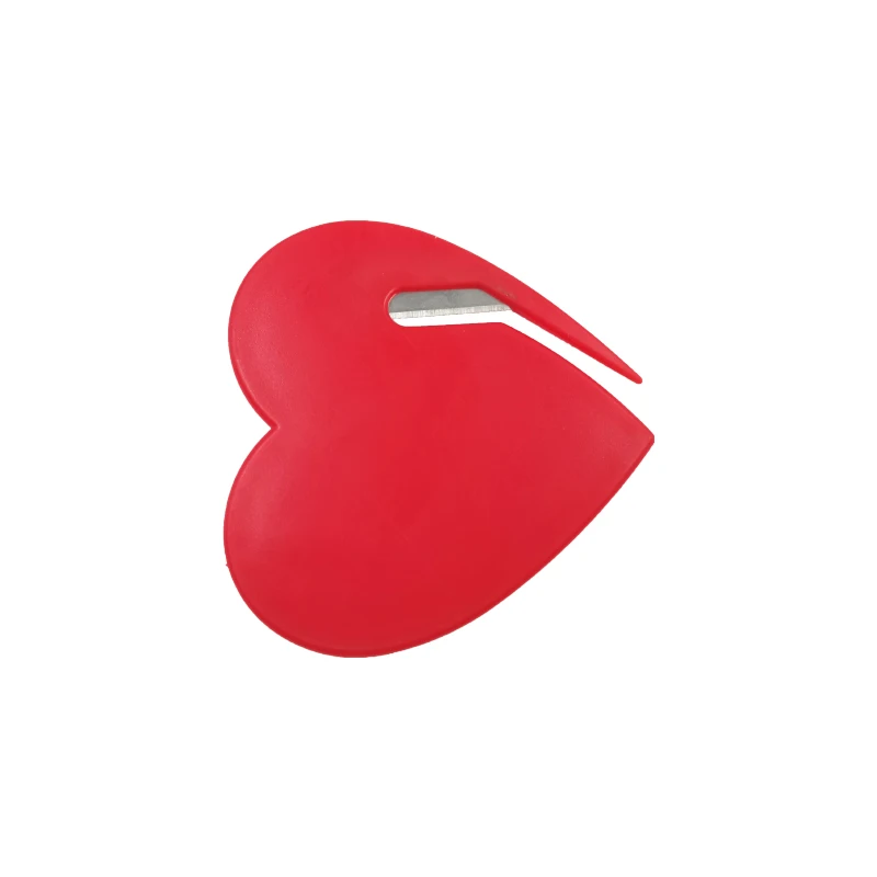 multifunction pocket knife plastic heart shape envelop opener handheld cute small cutter cutting paper