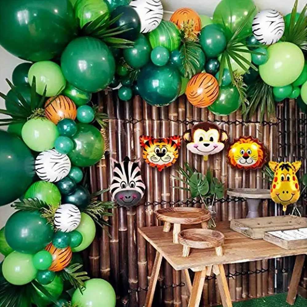 
106pcs Animal Balloons Garland Kit Jungle Safari Theme Party Supplies Baby Shower 