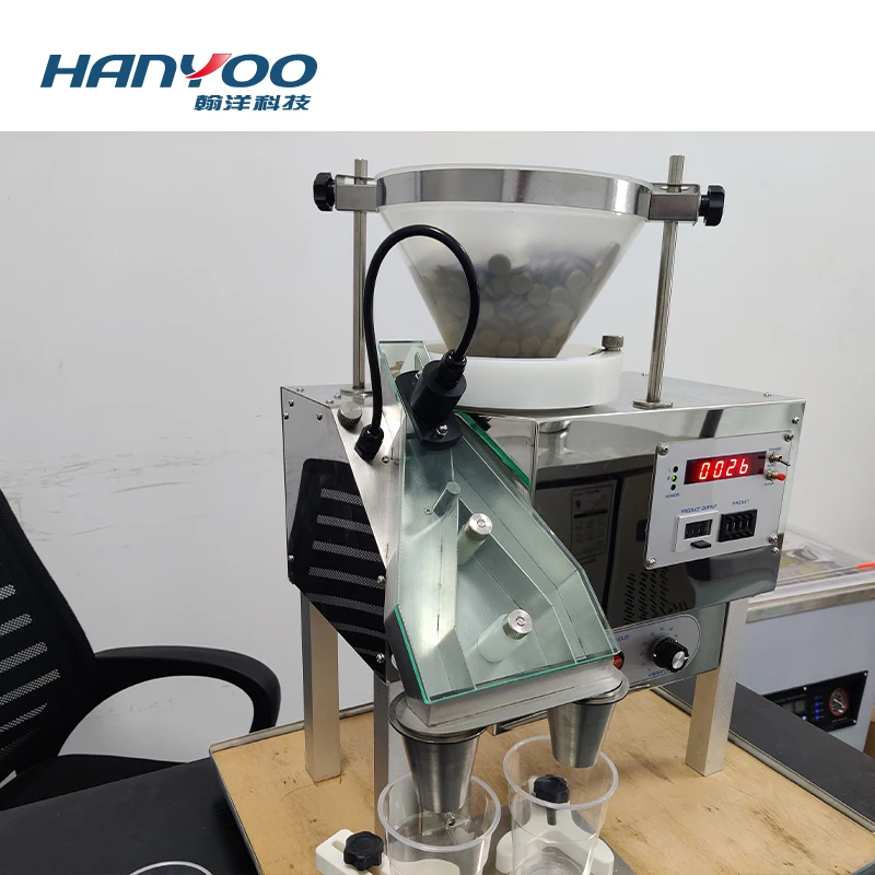 Hanyoo Semi-Automatic Tablet Softgel Pill Gummy Soft Bear Candy Suger Filling Counter Bottling Counting Machine