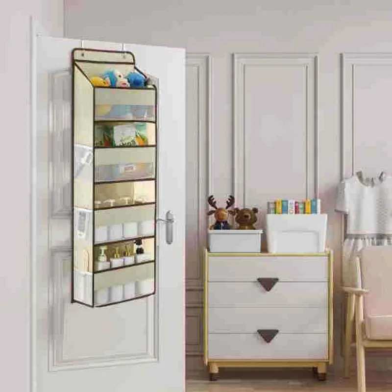 2024 Upgraded Multi-functional Behind The Door Hanging Storage Organizer with Large Pockets for Bathroom Dorm