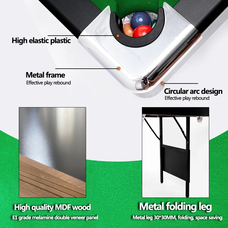 6ft 7ft Portable Slat Pool Table for Billiards Fans