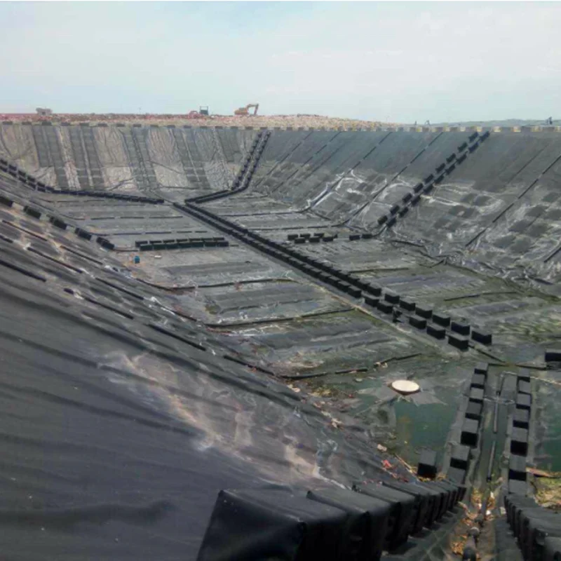 high strength Plastic Roll  Film Big Pond Liners Black HDPE Sheets poly pond liner geomembrane for Seepage control works