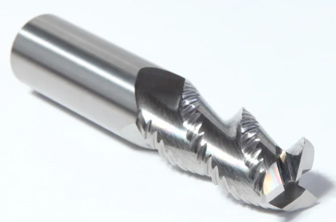 Ultra hard white steel rough skin milling cutter, extended high-speed steel corrugated CNC end mill for rough machining