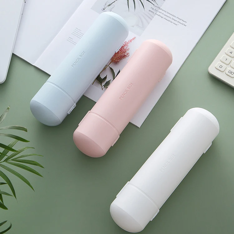 School Supplies Transparent PVC Plastic Cute Pure Clear Pencil Case PP Pen Box Pencil case