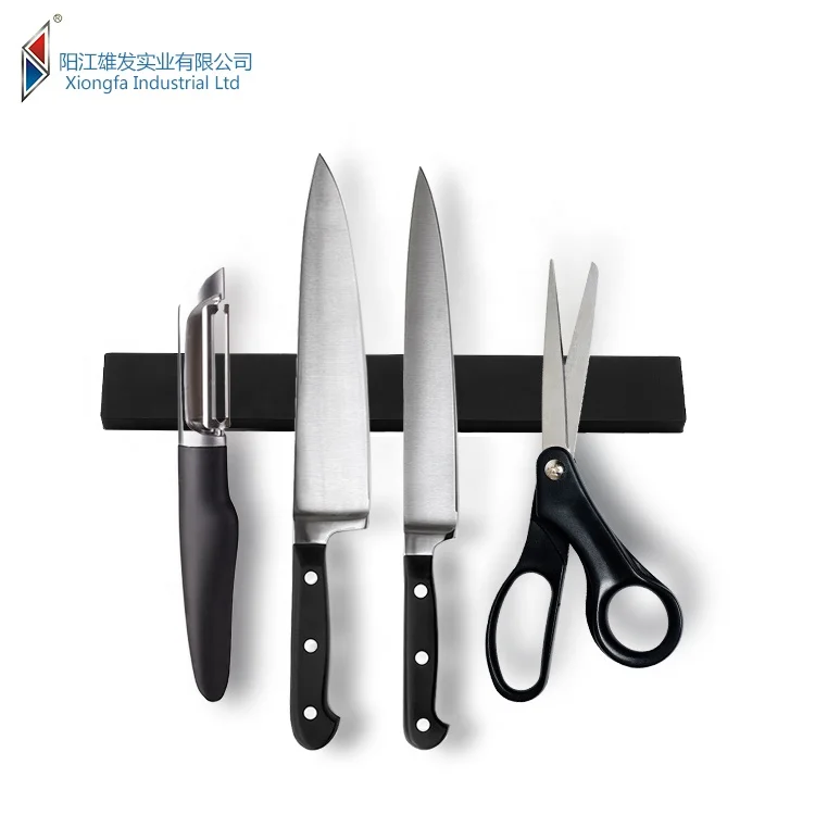 Source Factory Wholesale Metal Stainless Steel Block Bar Strong 16 inch Magnetic Knife Strip Holder for wall