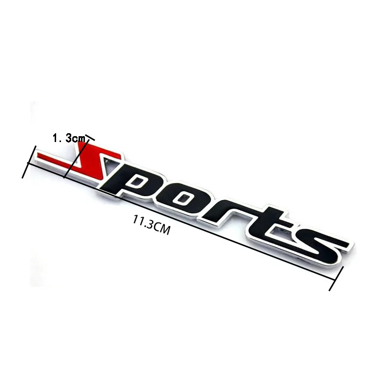Sport Emblem Car Sticker Badge Car Boot Tailgate Metal Sports Car Badge Sticker