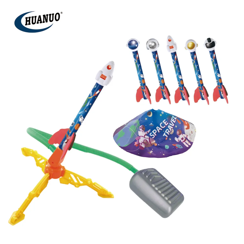 5pcs Multi Color Space Flying Foam Rockets Launchers Foam Air Rocket Launchers for Kids Fun Outdoor Toys Launch up Toys