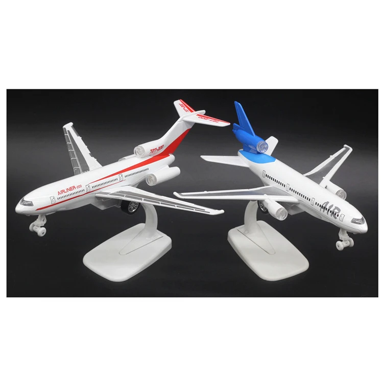 22cm Alloy Diecast Aircraft Toy Models Large Model Aircraft Pull Back Gifts for Boys Collections