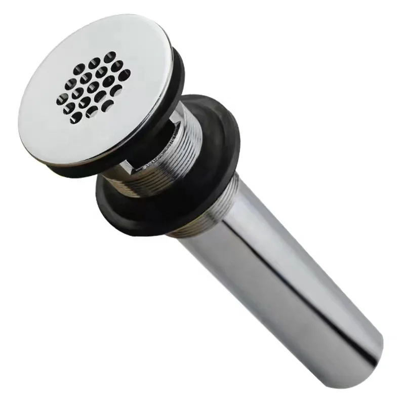 Factory  Wholesales Price  Public Easy Clean Waste Chrome Plated Brass Strainer Style Basin Drain Waste Pipe In Wash Basin