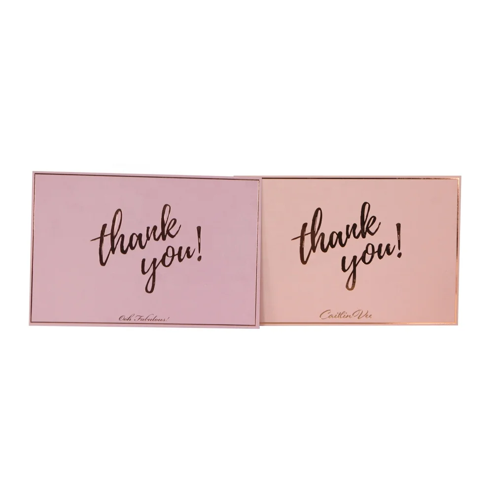 Rose Gold Thank You Card