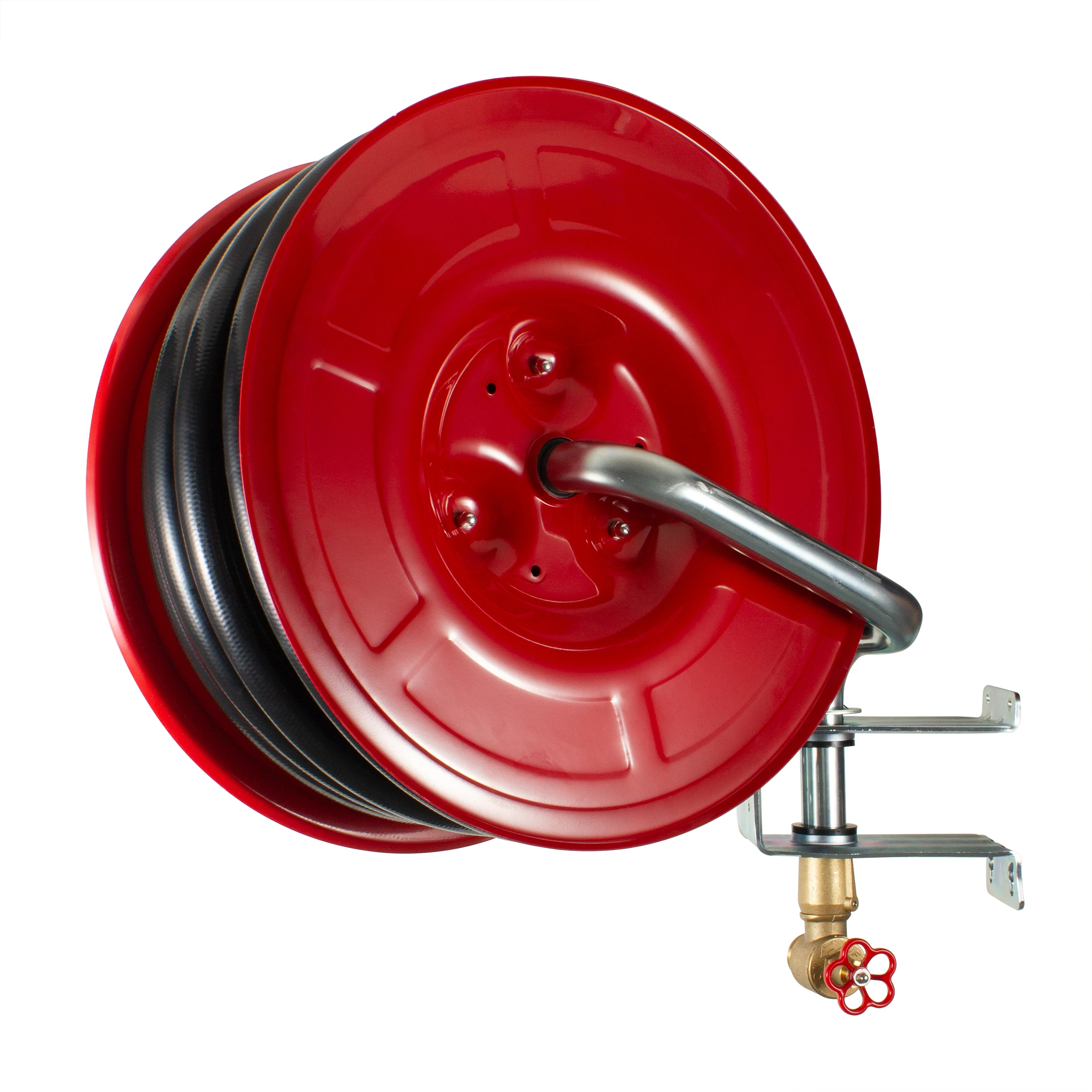 French EN 671-1:2012 standard Fire Hose reel 36M X 19MM/25MM BSP spray/jet/off fixed Fire Swing Hose Reel