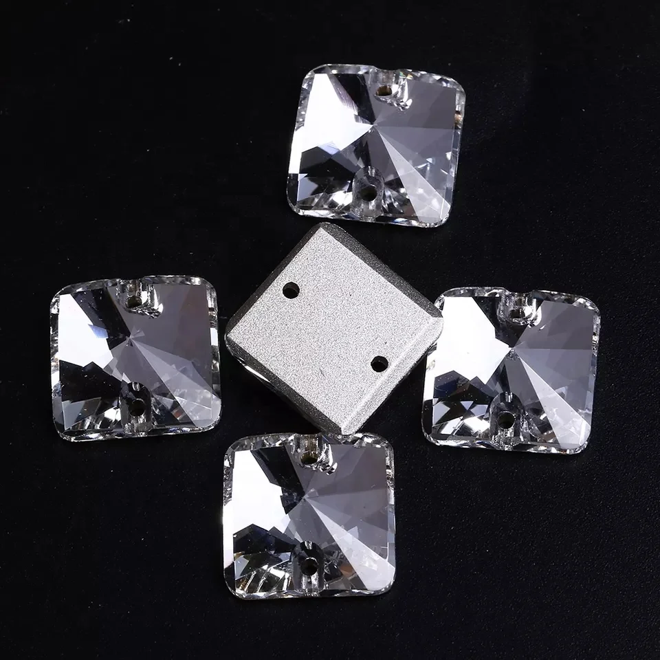 Rivoli Square Shape Crystal Sew On Stones Mixed Size Stones To Sewing On  Flatback Strass Rhinestone For Clothes