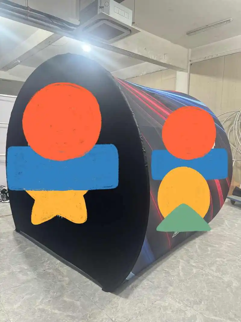 Блестящая надувная модная 360 фотобудка со светодиодными огнями