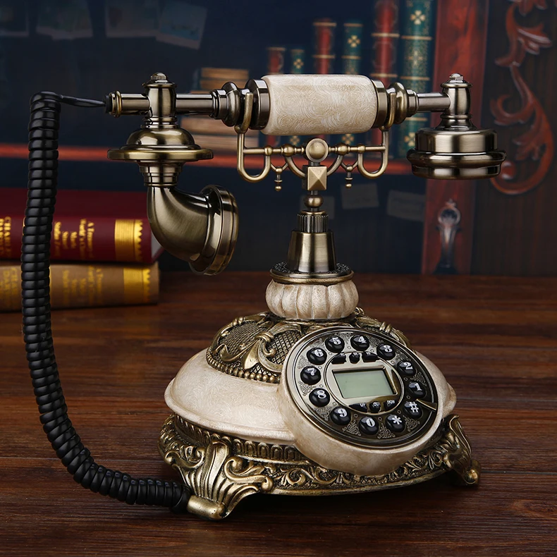 Authentic antique telephone landline home European wired fixed wireless plug-in card retro telephone classic American