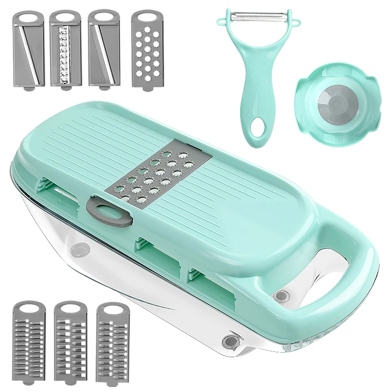 11 In 1Multifunctional Manual Kitchen Vegetable Cutter Fruit & Vegetable Tools Mandoline Vegetable Cutter Chopper Slicers Dicer