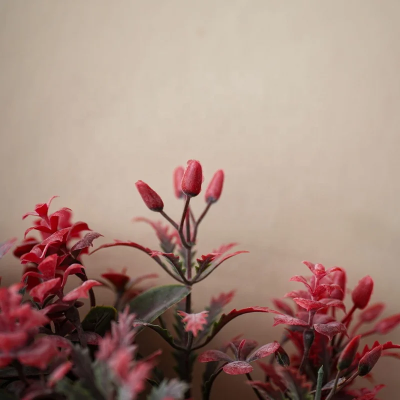 20 inch Spring Wreath Summer Door Decorations Home Farmhouse Decor Artificial Floral Wreath with Red Pink Flowers