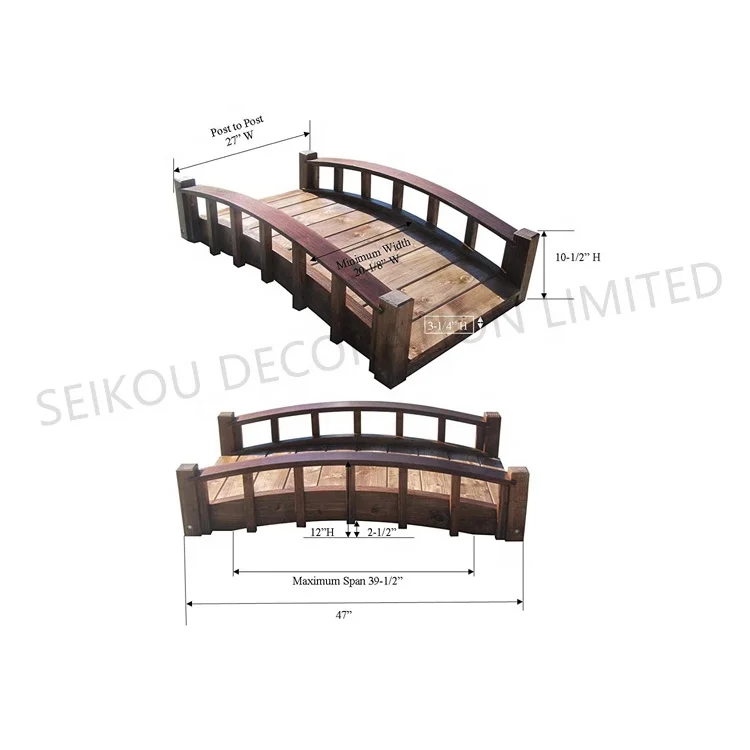 Creek Wooden Arch Bridge Garden Bridge for Sale