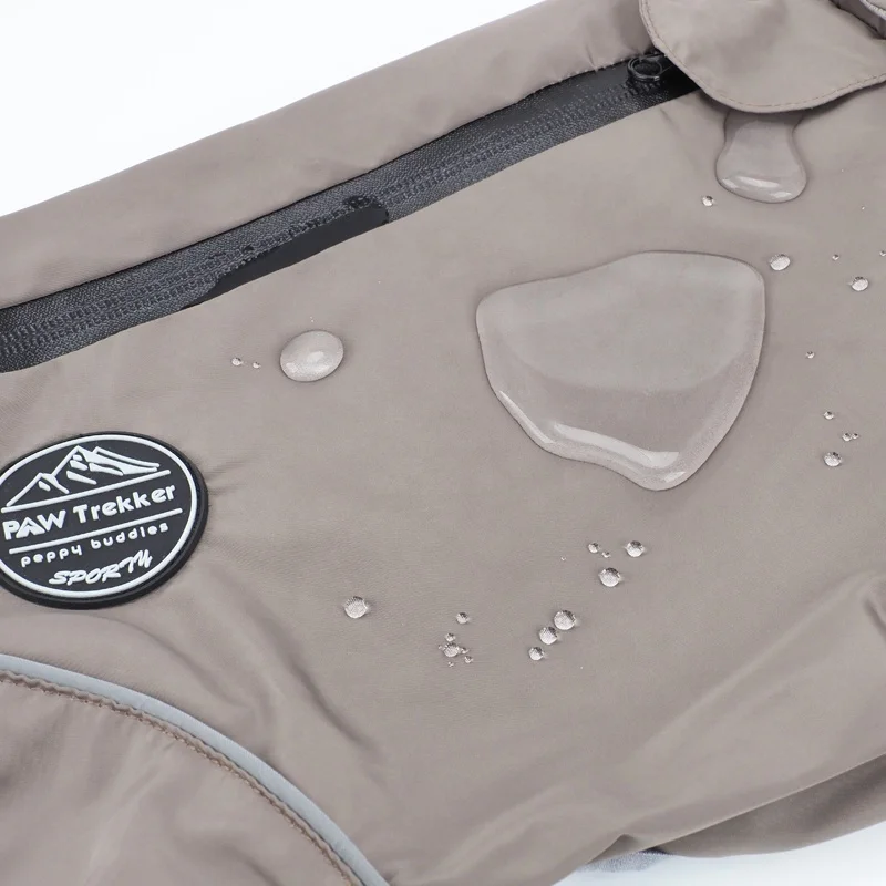 Полнотелый 4-ногий пиджак для собак комфортная Регулируемая и Водонепроницаемая дышащая куртка со съемным капюшоном