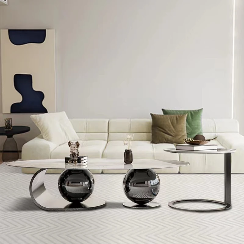 Modern living room center marble central table living room coffee table coffee table set