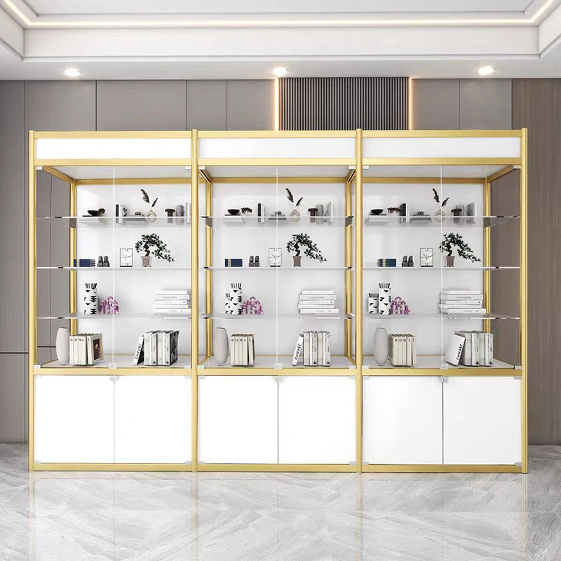 Cosmetic Display Cabinet Beauty Products Shop Shelf Wooden shelves for retail store