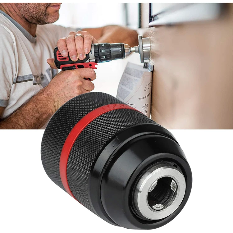 1 PCS Keyless Hand Drill Chuck, 1/2-20UNF Mount 2~13mm Self-tighten Drill Chuck Fit for Multiple Purposes