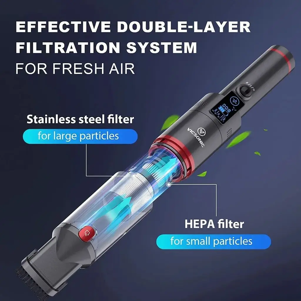 Hot Sale Vicsonic H2 Handheld Portable Mini Cordless Car Vacuum Cleaner for Sofa Desk Keyboard Cleaning appliances