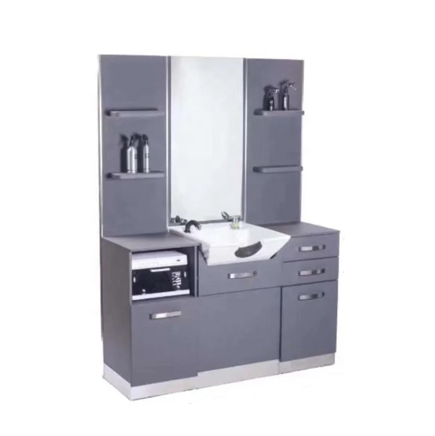 
Hairdressing solid wood barber mirror station package hair cutting barber mirror station HY-MS083 