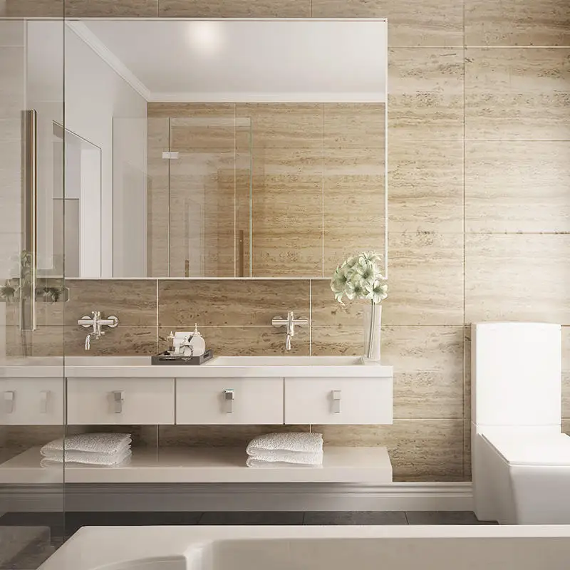Large Modern White Bathroom Furniture Wood Design Home Application