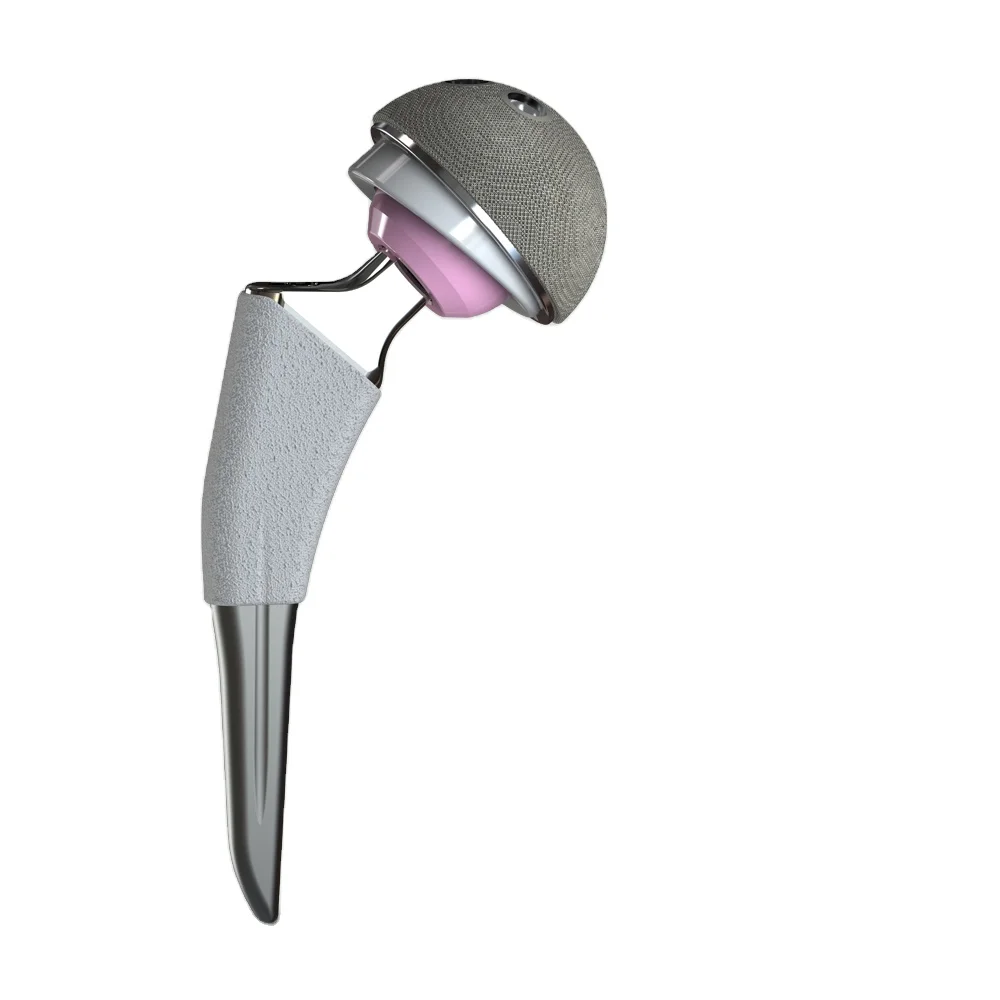 
Titanium hip prosthesis, MINI femoral stem with double coating, prosthetic component 