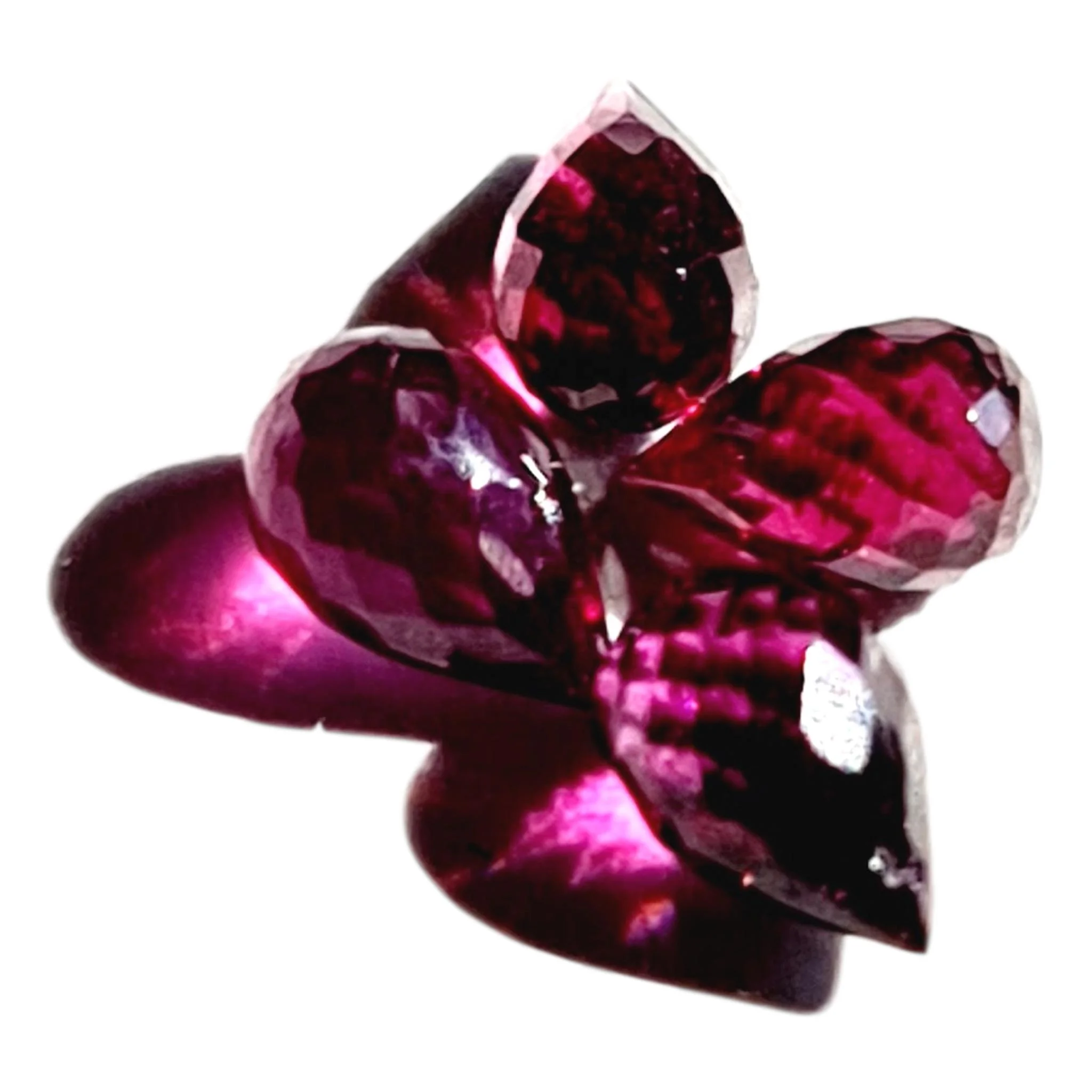 rhodolite garnet loose teardrops beads