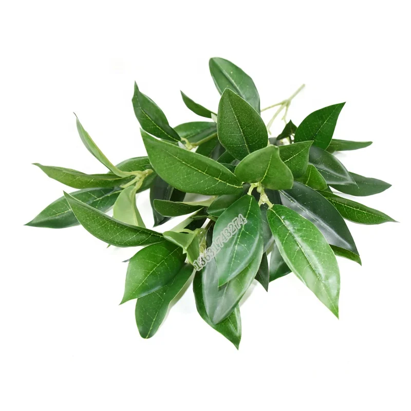 High quality 4 head decoration flower fake plant leaf artificial foliage for indoor decoration