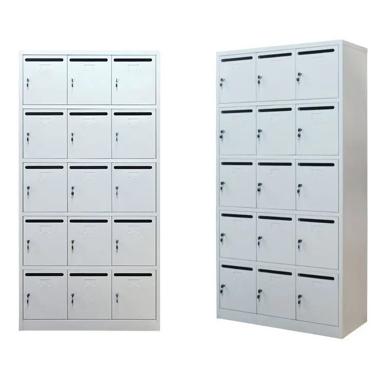 Easy Assembled Metal Modern Mailbox Apartment Standing Letter Drop Box and Storage Cabinet