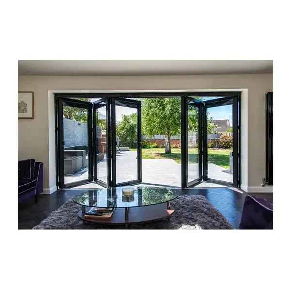 Emperor Fine patio double glass exterior accordion folding door wholesale front residential entry doors aluminium bifold doors