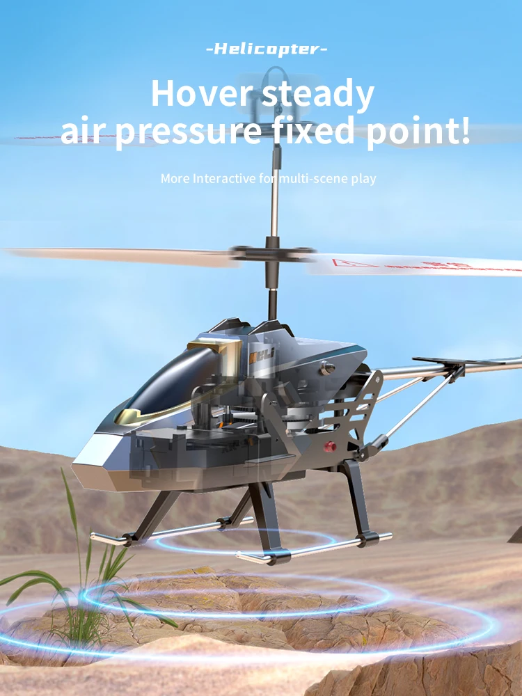 High Quality 2.4GHz 3.5 Channels Alloy Frame Auto-Hover Remote Control Helicopter With Gyro LED Lights For RC Toy Beginners