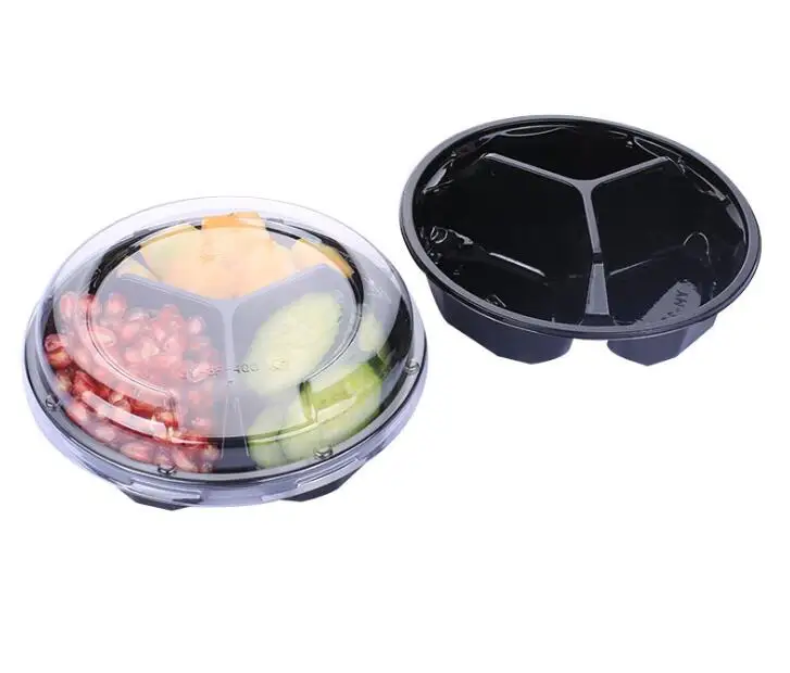 Disposable plastic with lid fruit plate platter for party wedding