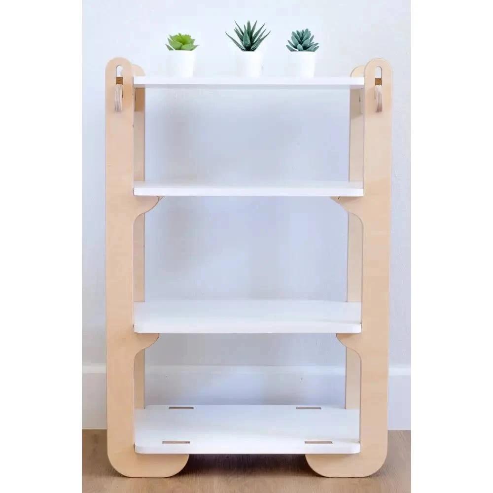 202408 Customization Montessori Children Bookshelf Multi Functional Floor Standing Book Storage Rack Wood Kid Cabinets