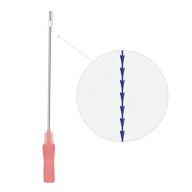 molding thread fishbone PCL 18g 100mm barbs thread lift face pdo surgical suture needle