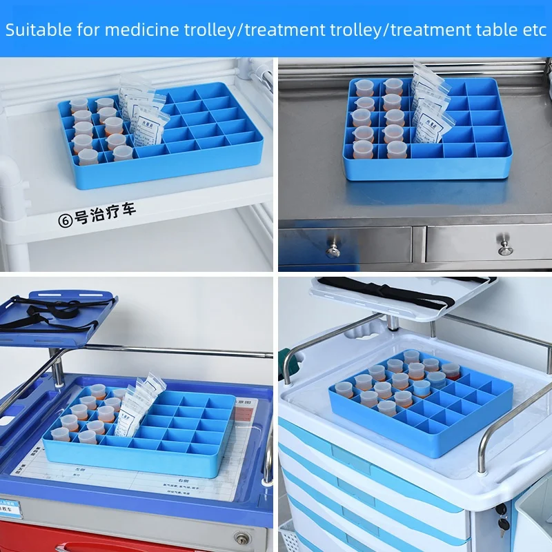 Hospital Clinic Medicine Dispensers Patients Pill Case Dispenser 25 Grids Medication Trays Pill Tray Organizer Medicine Box