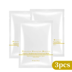 Natrual Organic Brightening Hydrating Sheet Facial Mask Wholesale OEM Skin Care Vitamin C Fruit Face Mask