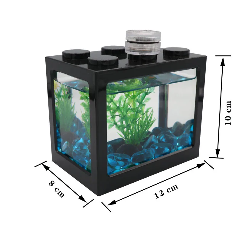 Small Aquarium Fish Tank Office Table Desktop Acrylic Marine Aquarium Fish Tank