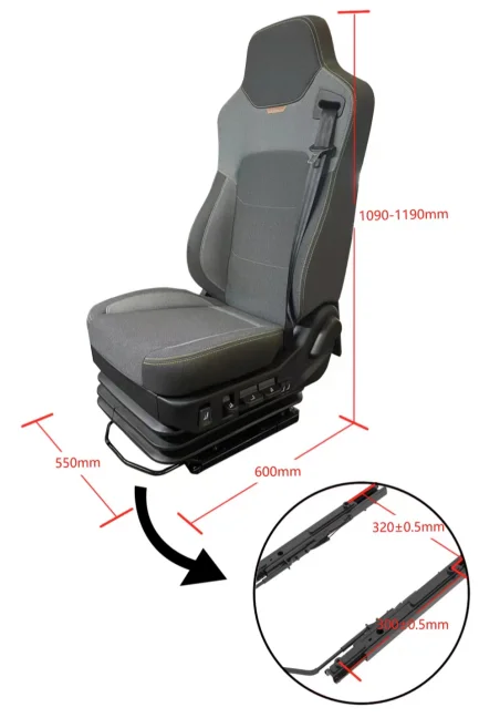 High Quality Low Price High Quality Comfortable Truck Air Seat Bus Driver Seat Air Suspension Freightliner Truck Seats On Sale