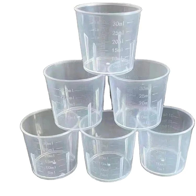 Good quality 15ml,20ml,30ml,50ml,100ml,125ml and 250ml  PP Measuring Cup
