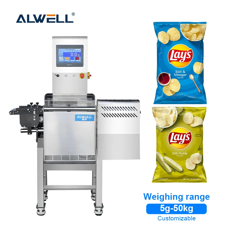ALWELL Check Weighing Scales Automatic Belt Conveyor Check Weigher Checkweigher for Food Industry
